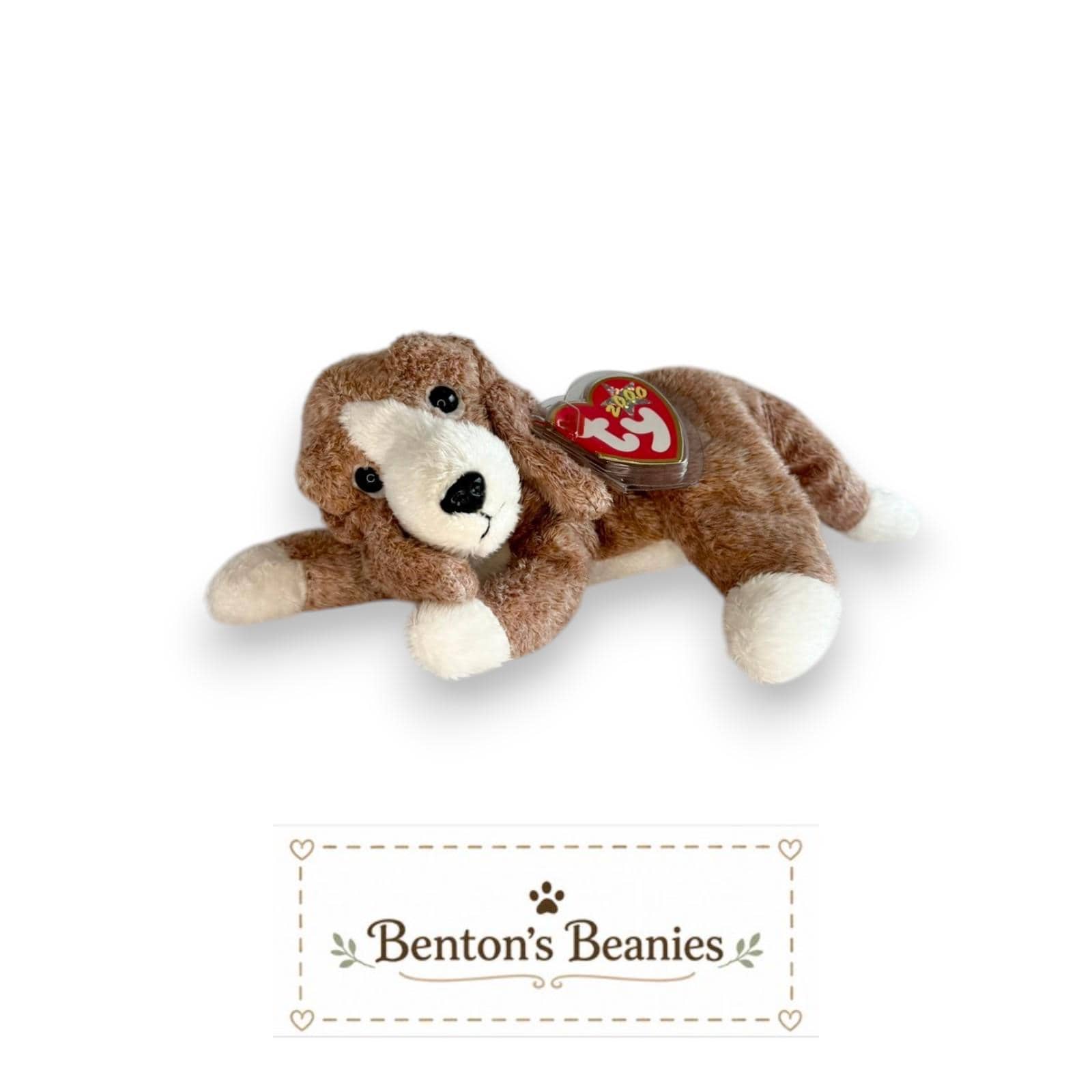 Sniffer the Beagle TY Beanie Baby | Mint Heart & Tush Tag