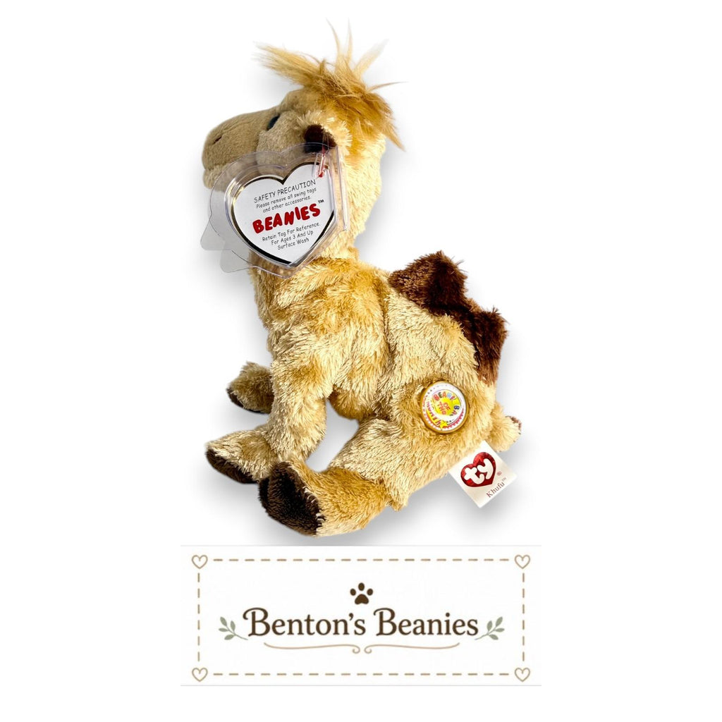 Khufu the Camel Ty Beanie Baby | Desert Trailblazer | Mint Heart Tag