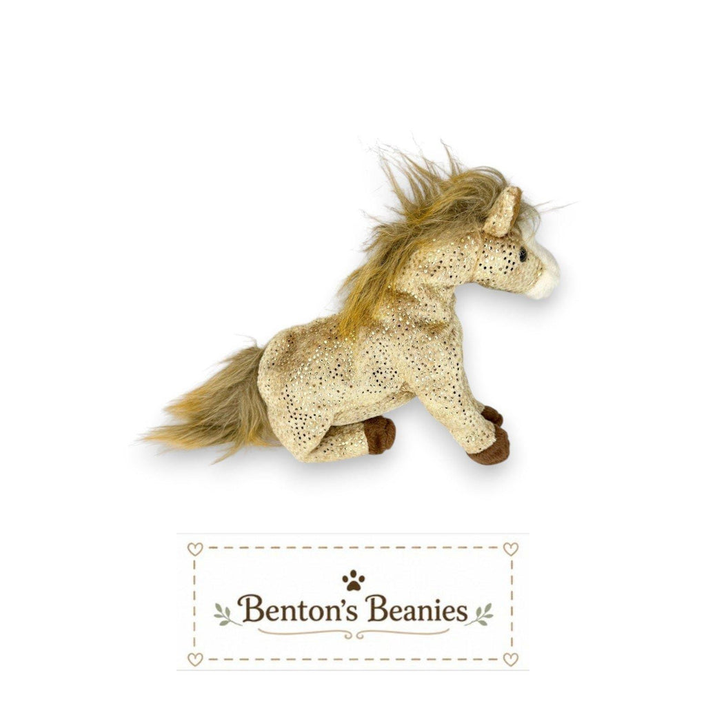 Filly the Horse Ty Beanie Baby | Golden Meadow Friend | Mint Heart Tag
