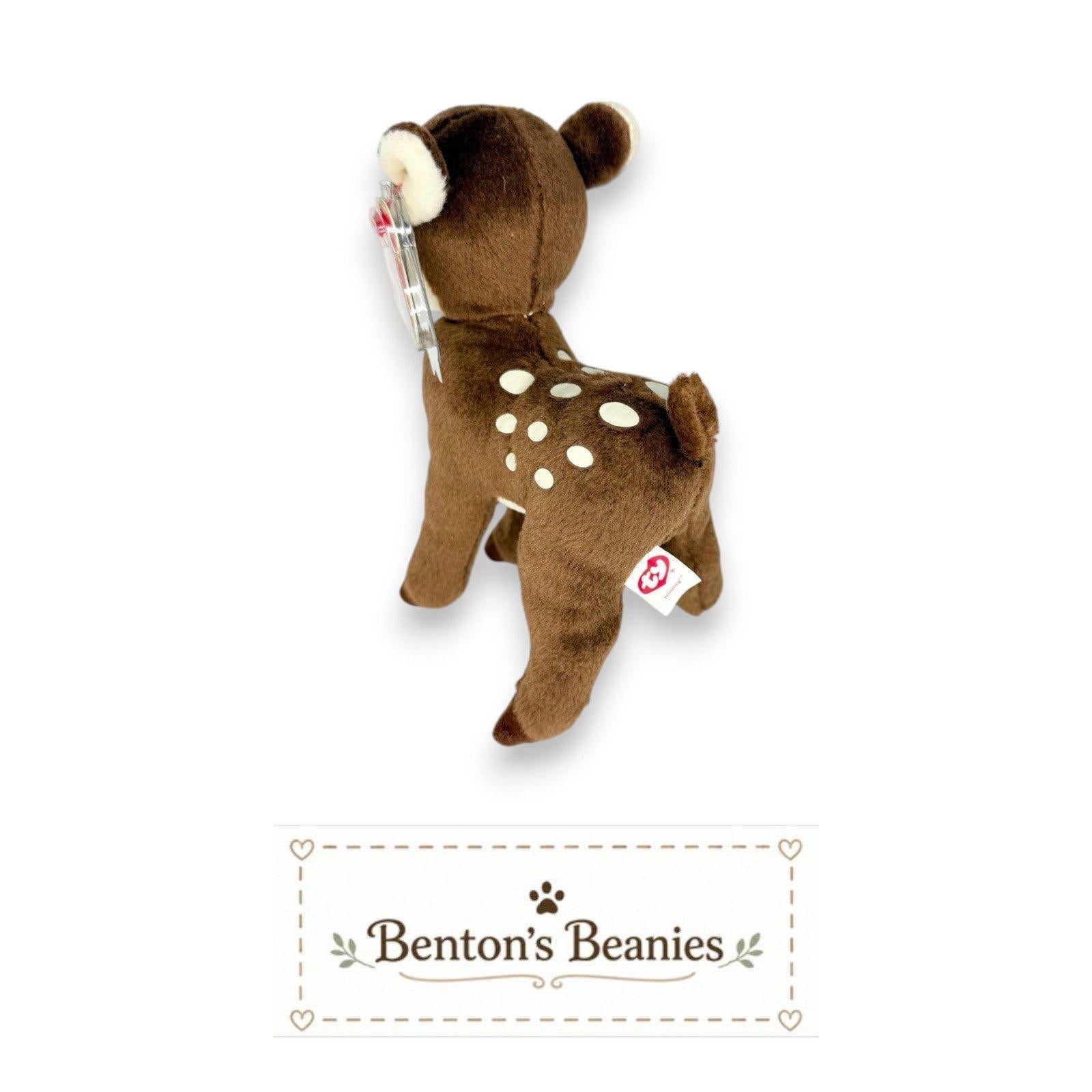 Nutmeg the Deer Ty Beanie Baby | Forest Fawn Friend | Mint Heart Tag
