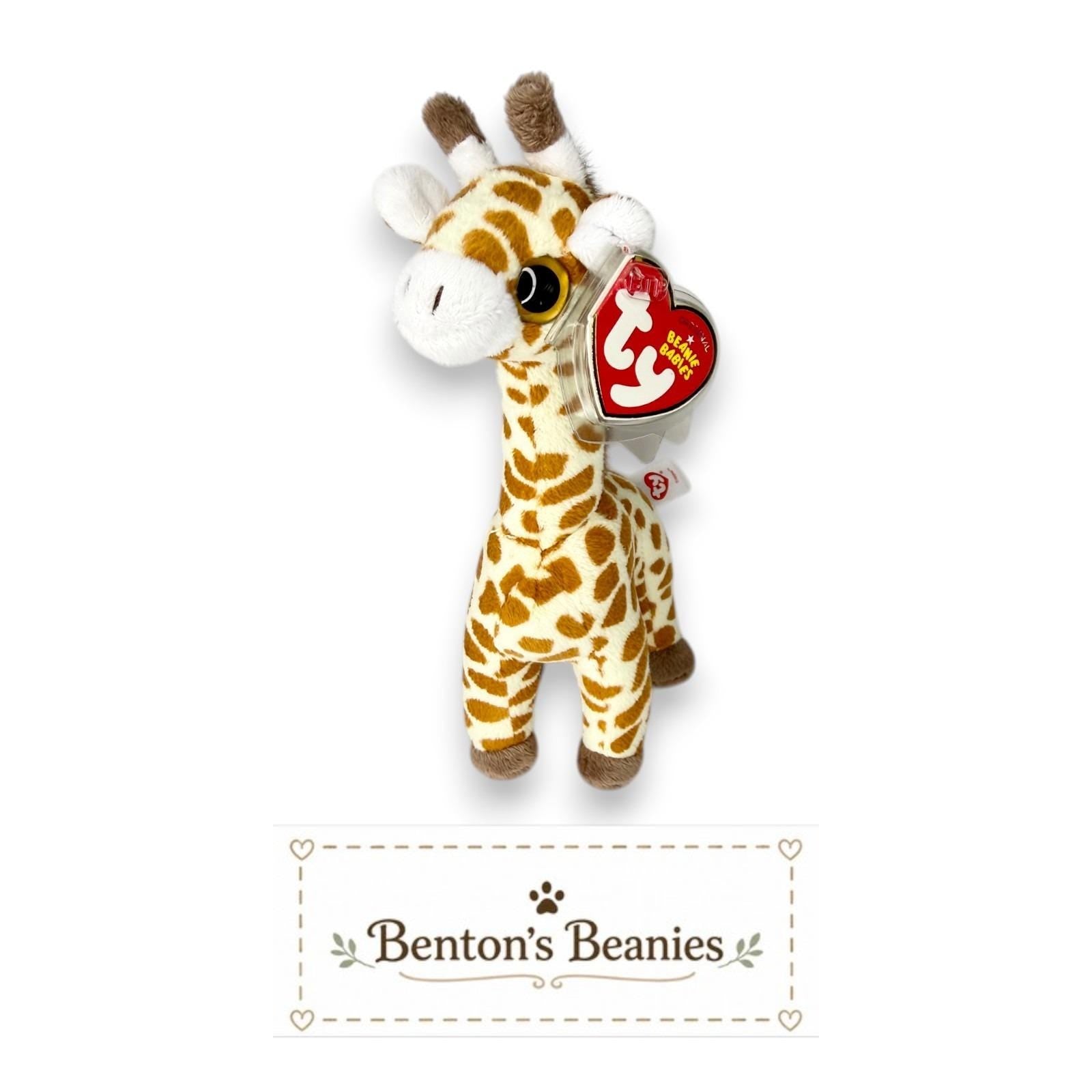 Topper the Giraffe Ty Beanie Baby | Treetop Explorer | Mint Heart Tag