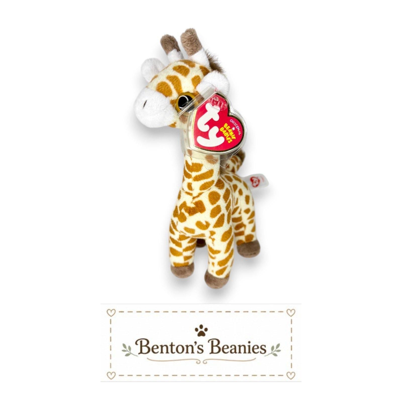 Topper the Giraffe Ty Beanie Baby | Treetop Explorer | Mint Heart Tag