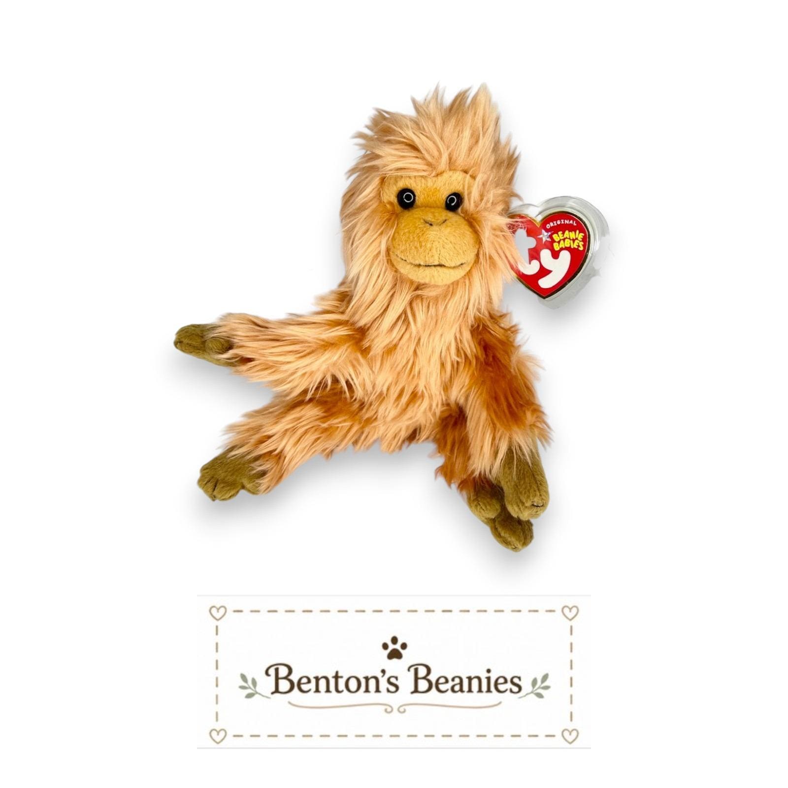 Caipora the Golden Lion Tamarin Ty Beanie Baby | Jungle Pal | Mint Heart Tag