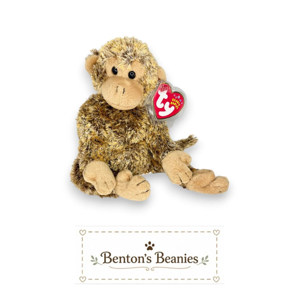 Bonsai the Chimpanzee Ty Beanie Baby | Jungle Swinger | Mint Heart Tag