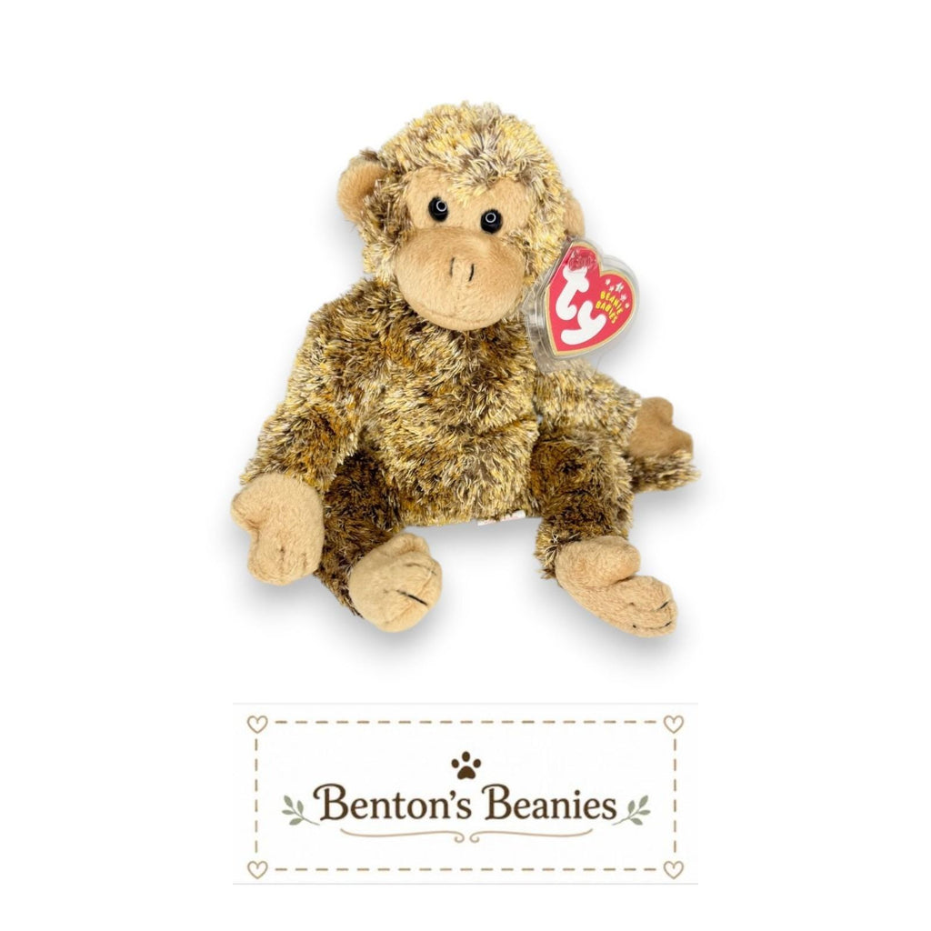Bonsai the Chimpanzee Ty Beanie Baby | Jungle Swinger | Mint Heart Tag