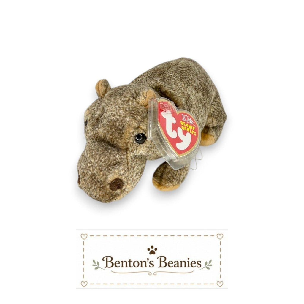 Tubbo the Hippo Ty Beanie Baby | Riverbank Lounger | Mint Heart Tag