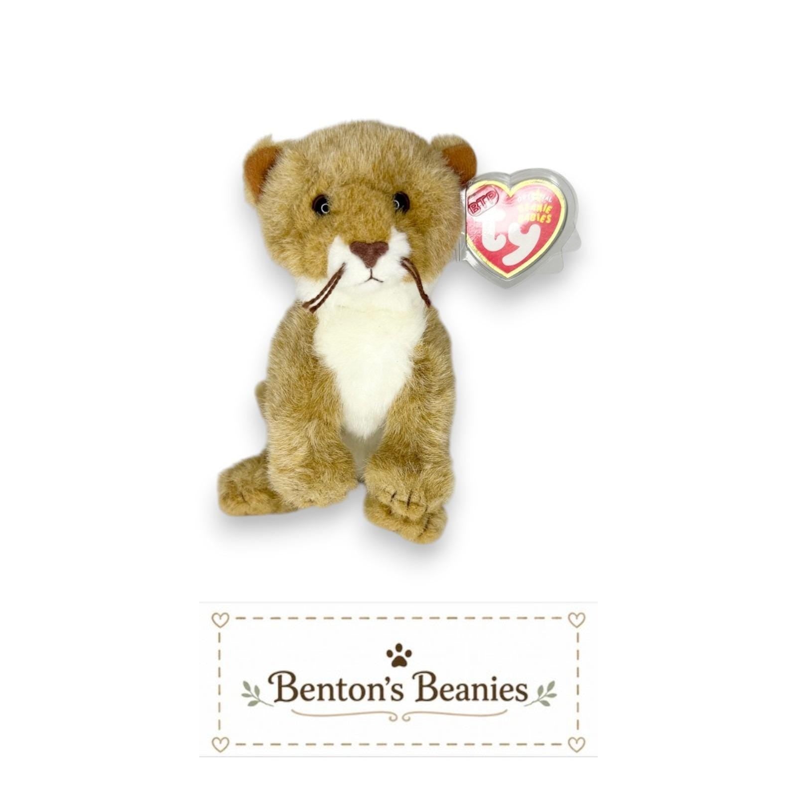 Manes the Lion Ty Beanie Baby | Savannah King | Mint Heart Tag