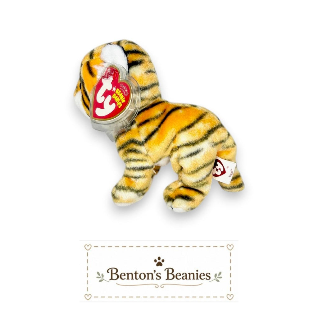 Tiggs the Tiger Ty Beanie Baby | Baby Bamboo Prowler | Mint Heart Tag