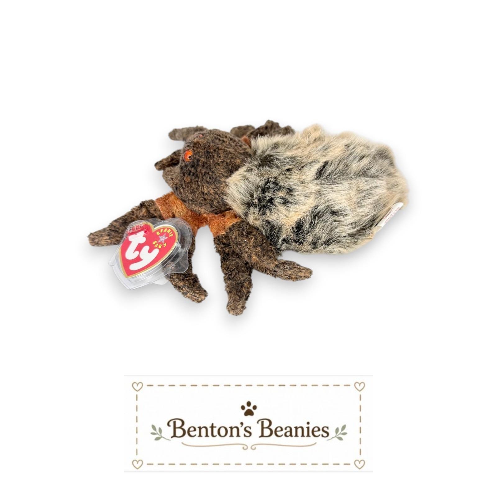 Hairy the Spider Ty Beanie Baby | Web Weaver | Mint Heart Tag