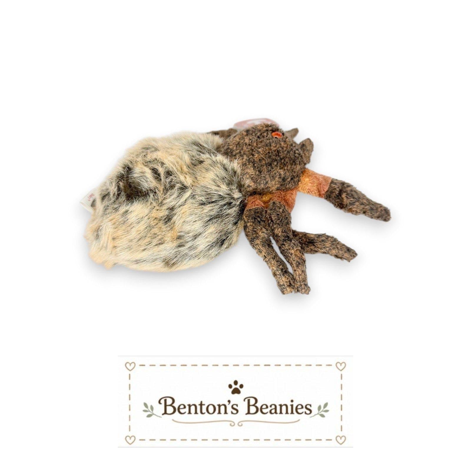 Hairy the Spider Ty Beanie Baby | Web Weaver | Mint Heart Tag