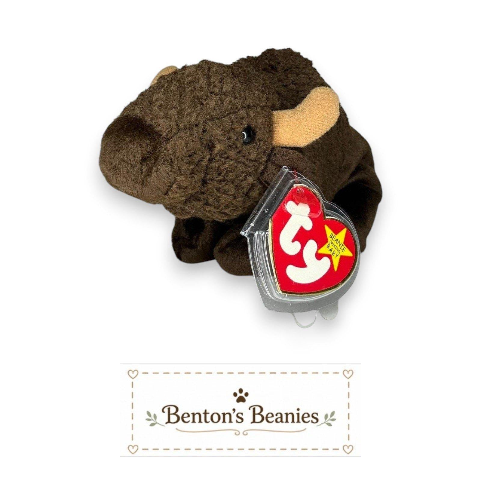 Roam the Buffalo TY Beanie Baby | Mint Heart & Tush Tag