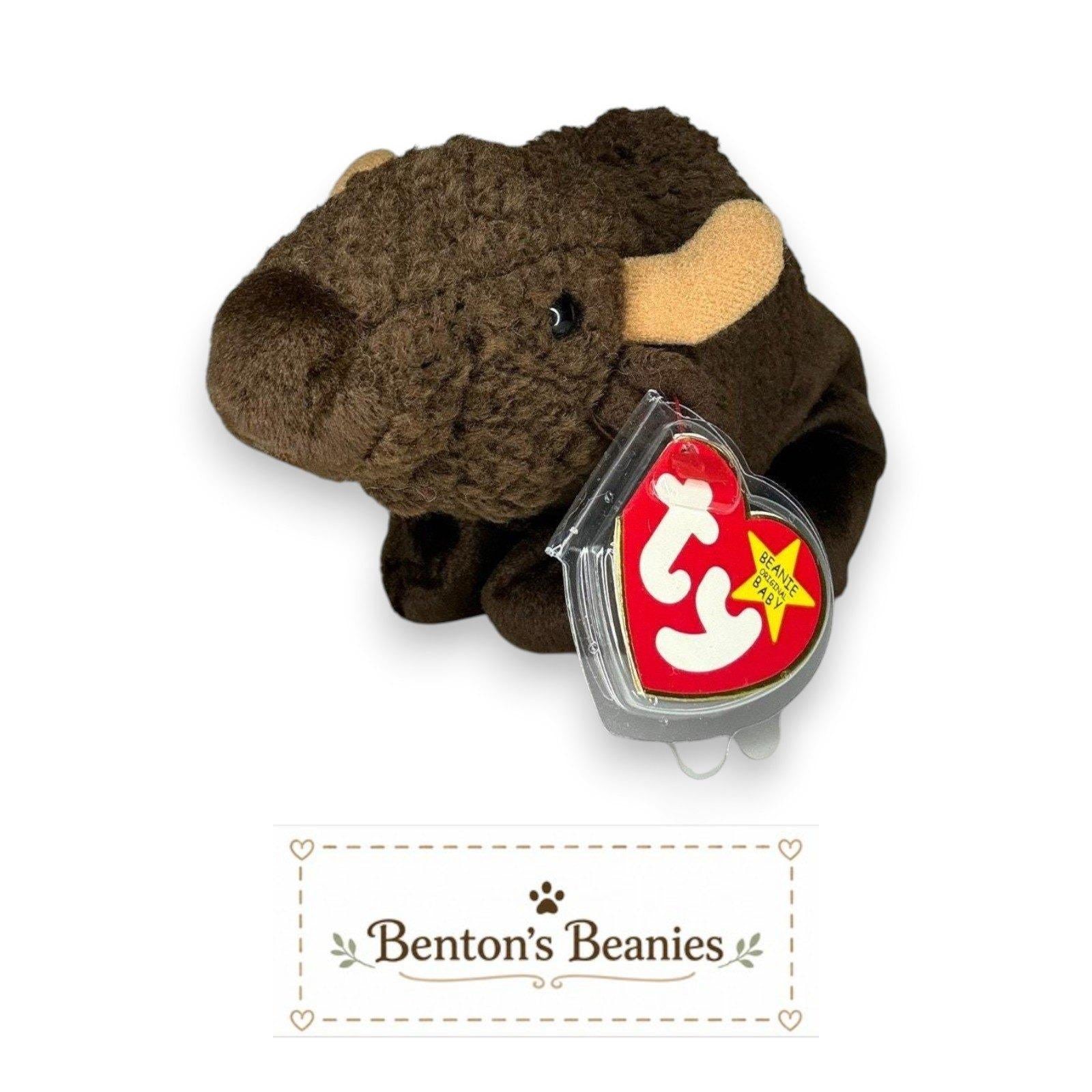 Roam the Buffalo TY Beanie Baby | Mint Heart & Tush Tag