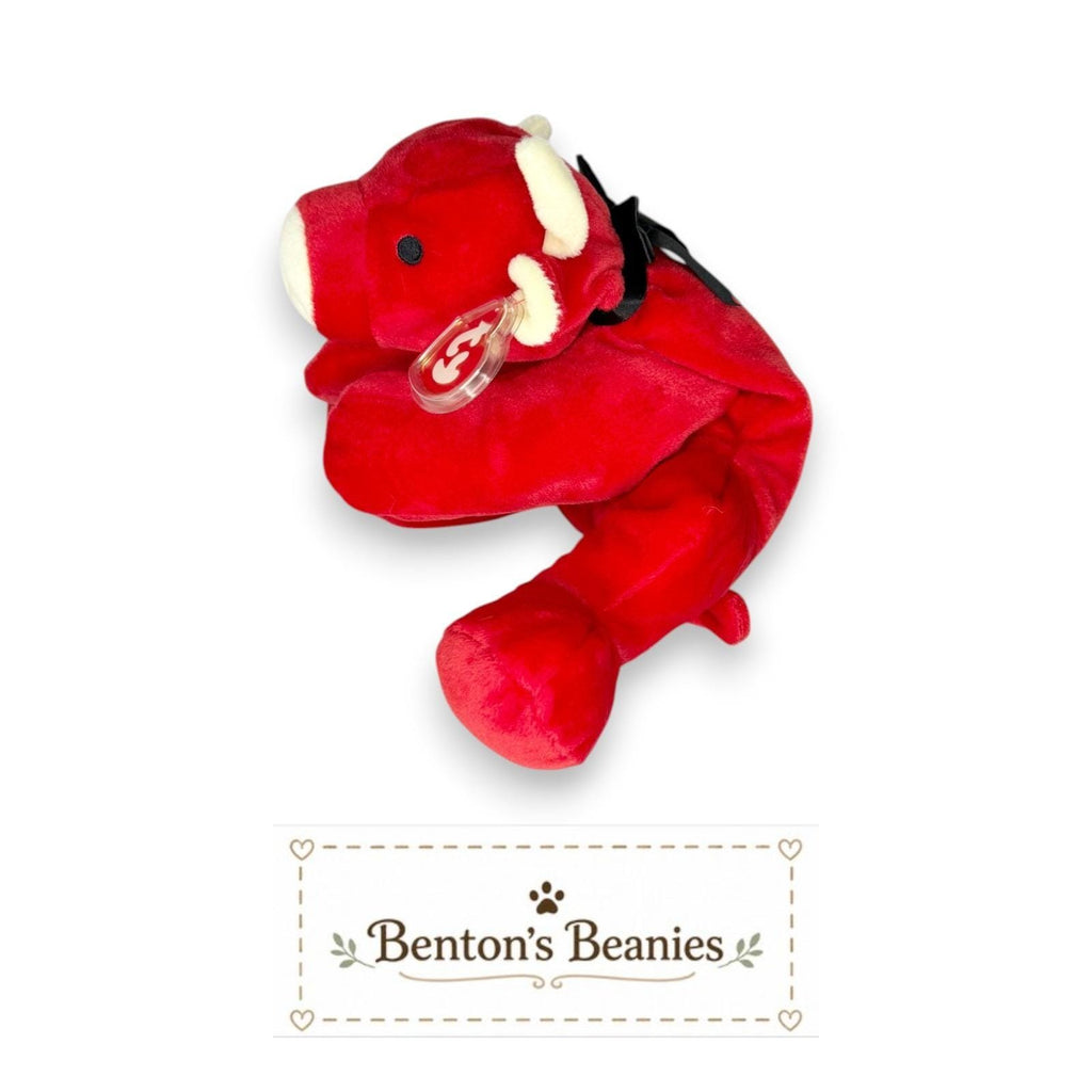 Red the Bull TY Pillow Pal | Barnyard Buddy | Mint Heart Tag