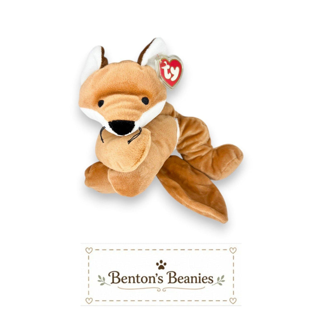 Foxy the Fox TY Pillow Pal | Woodland Wanderer | Mint Heart Tag