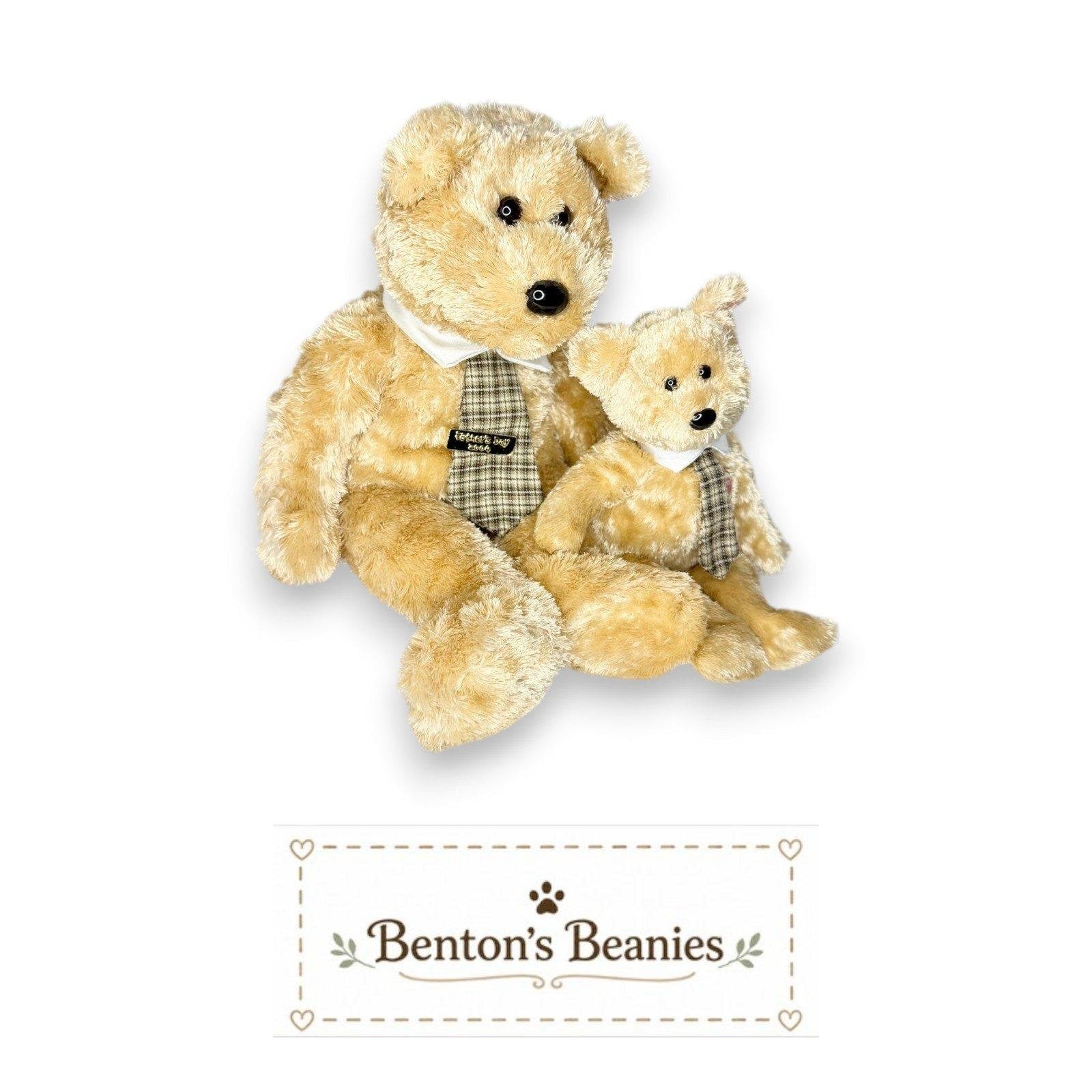 Dad-e the Bear Beanie Baby & Beanie Buddy | Classic Dad | Mint Heart Tags