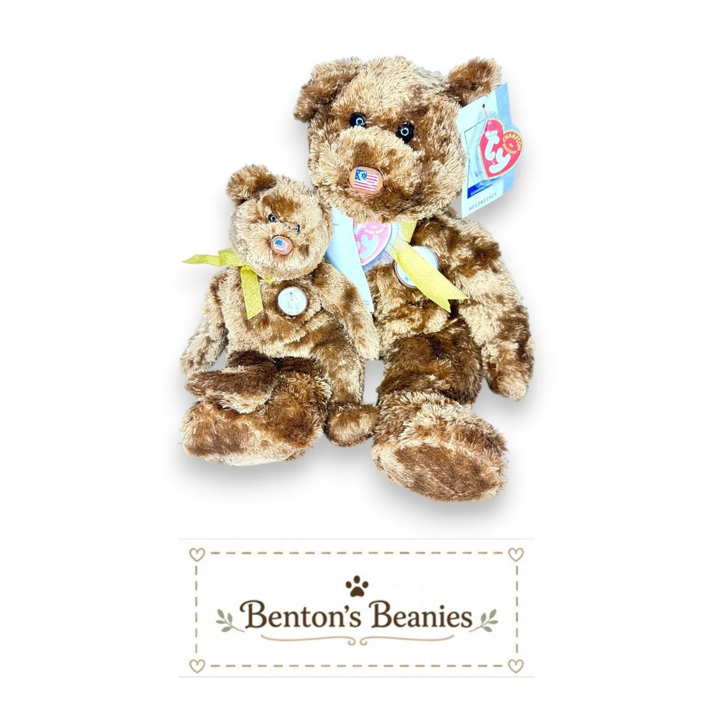 Champion USA Beanie Baby & Beanie Buddy | Team USA Duo | Mint Heart Tags
