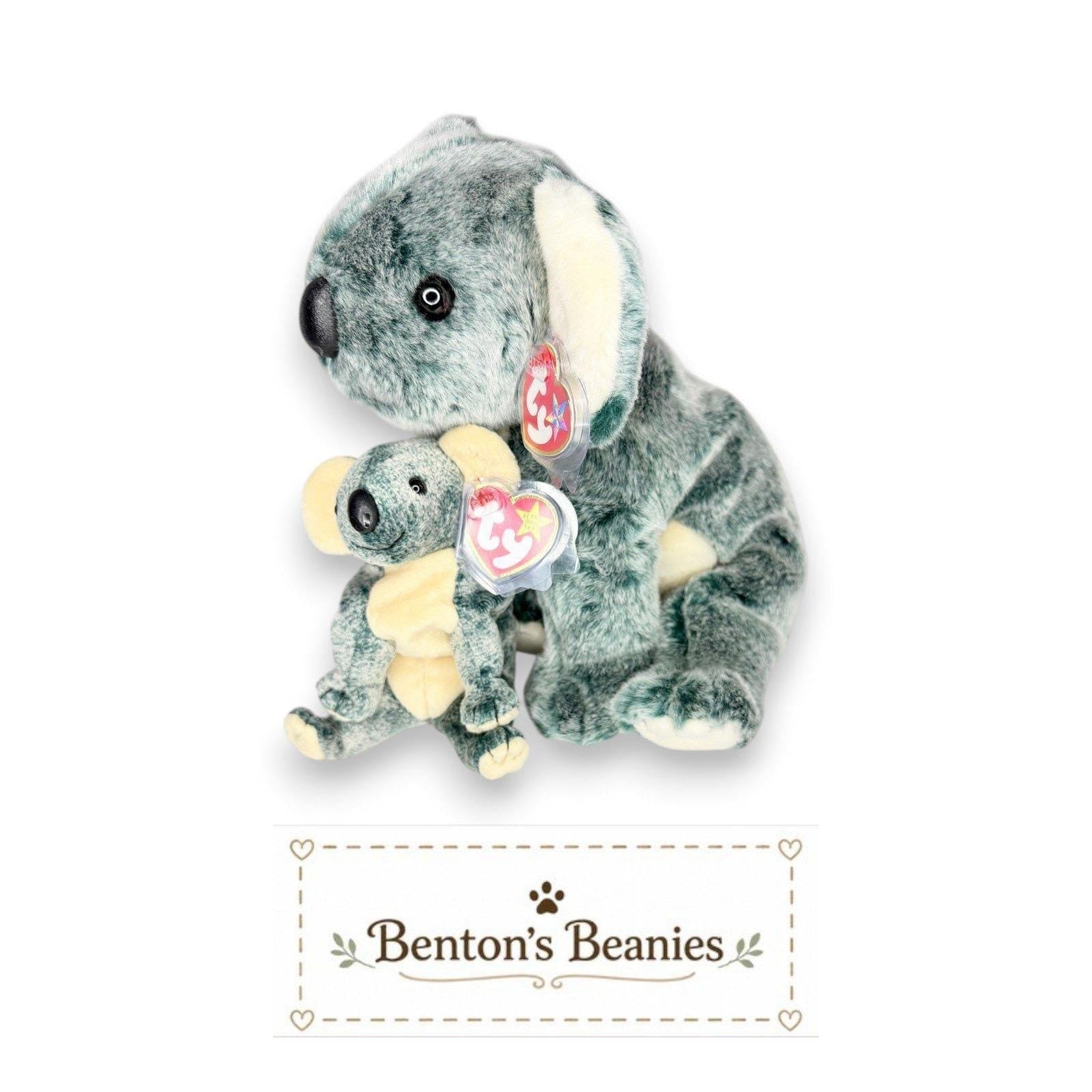 Eucalyptus the Koala Beanie Baby & Buddy | Aussie Duo | Mint Heart Tags