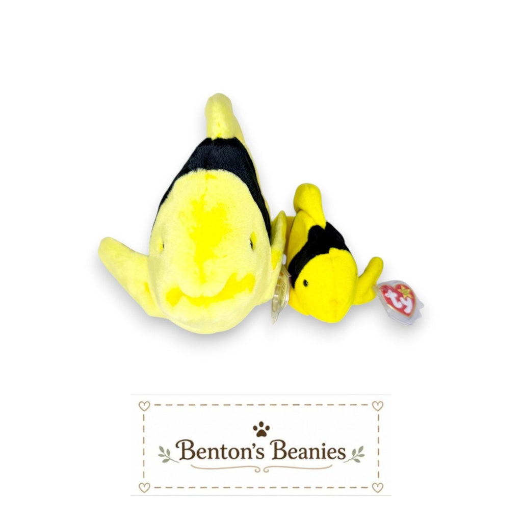 Bubbles the Fish Beanie Baby & Buddy | Reef Friends | Mint Heart Tags