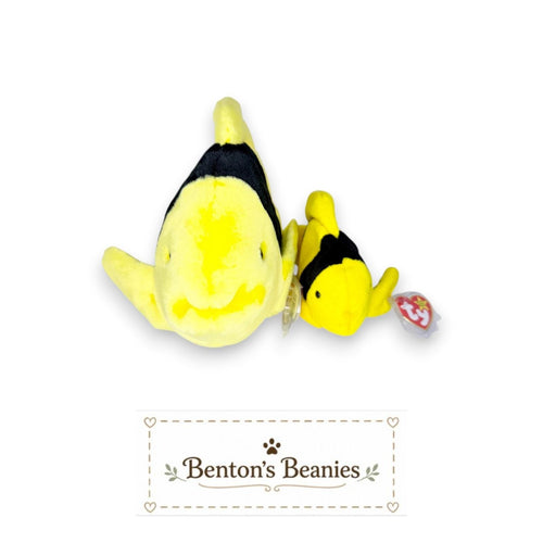 Bubbles the Fish Beanie Baby & Buddy | Reef Friends | Mint Heart Tags