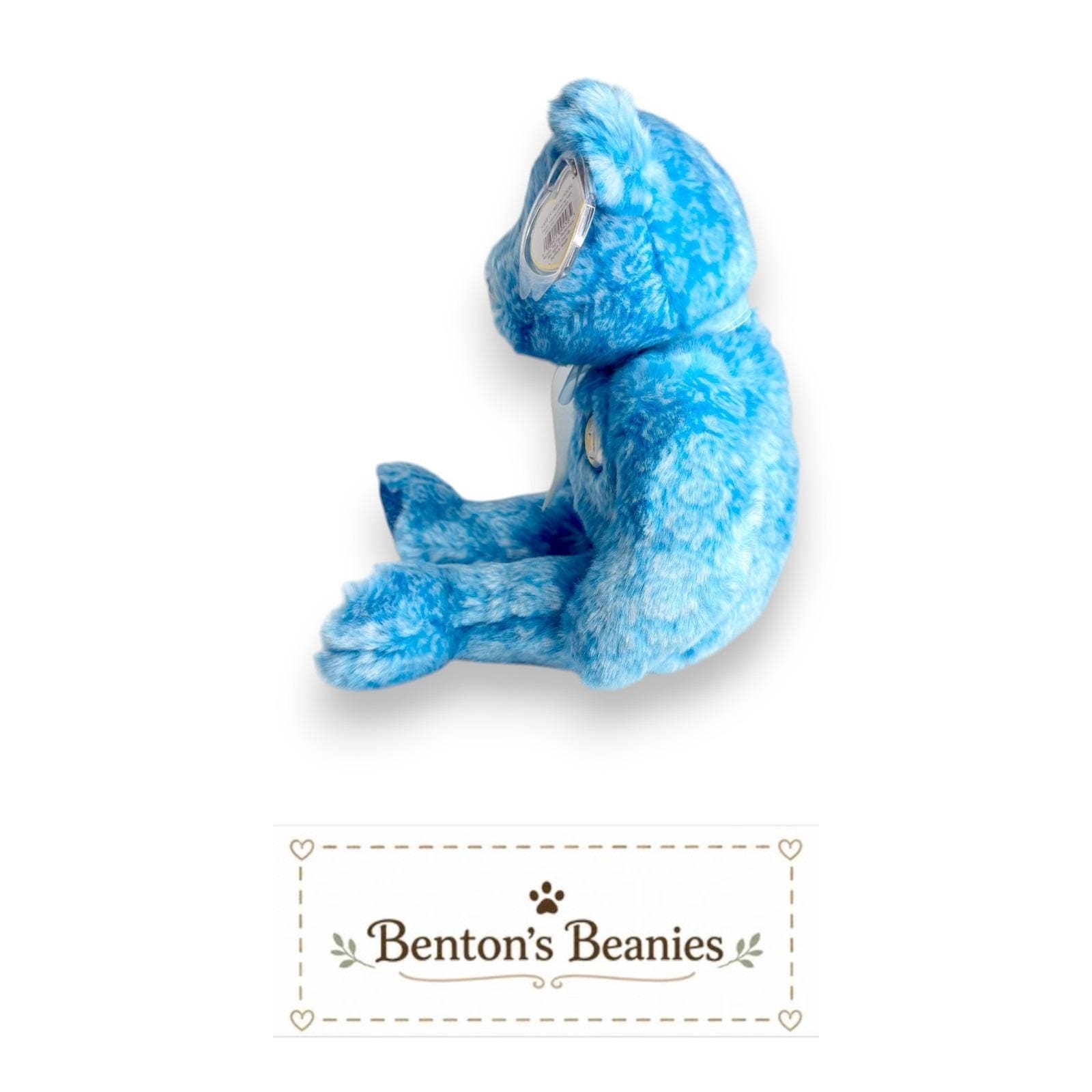 Classy the Bear Ty Beanie Buddy | Elegant Keepsake | Mint Heart Tag