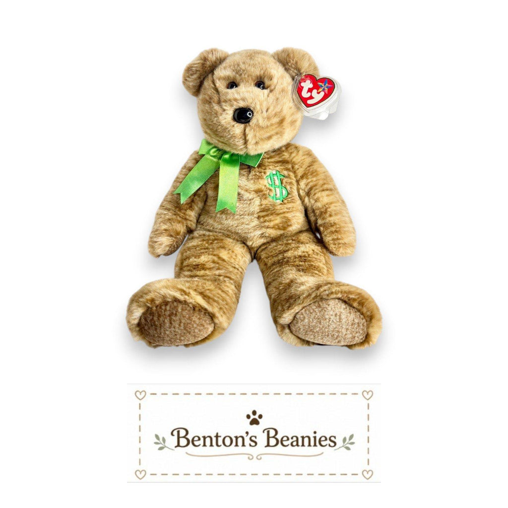 Billionaire the Bear Ty Beanie Buddy | Fortune Friend | Mint Heart Tag