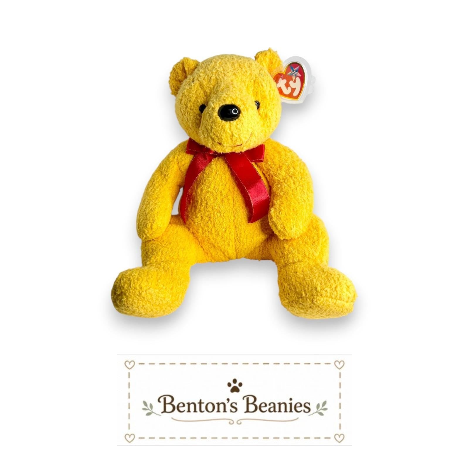 Poopsie the Bear Ty Beanie Buddy | Golden Glow | Mint Heart Tag
