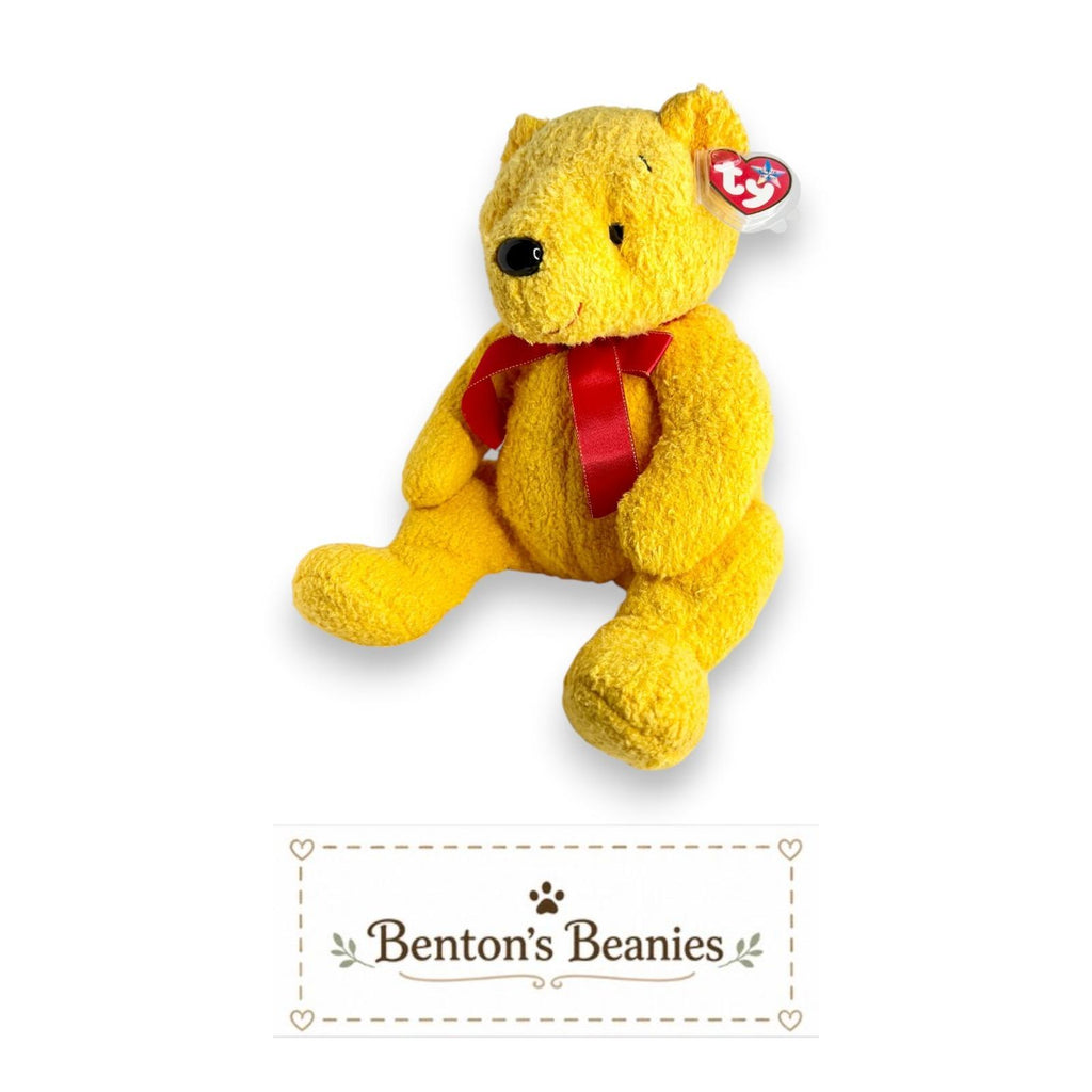 Poopsie the Bear Ty Beanie Buddy | Golden Glow | Mint Heart Tag