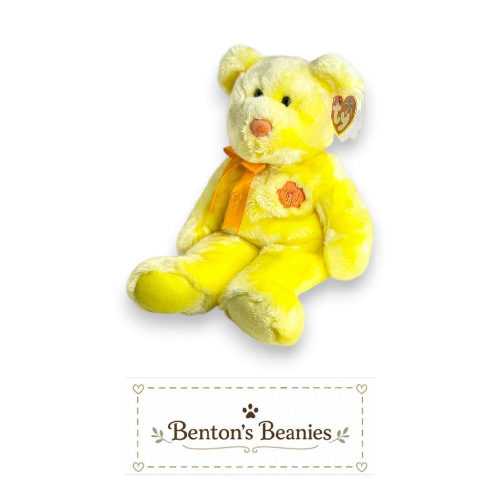 Bunga Raya the Bear Ty Beanie Buddy | Blooming Beauty | Mint Heart Tag