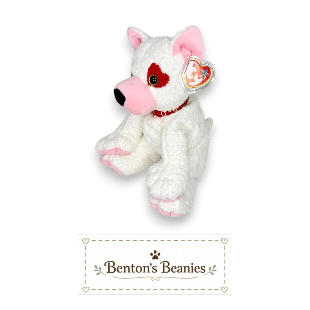 Cupid the Dog Ty Beanie Buddy | Loyal Little Heart | Mint Heart Tag