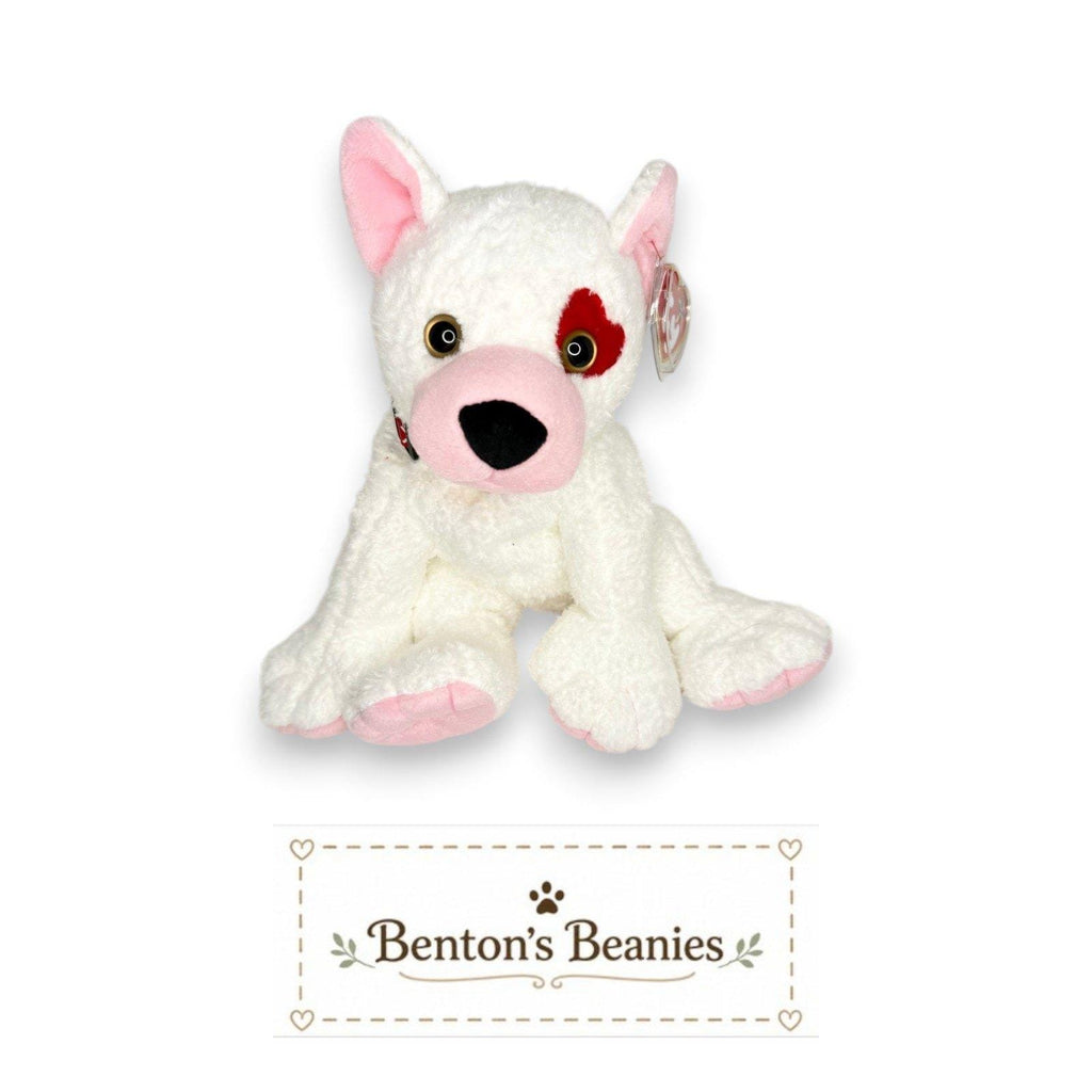 Cupid the Dog Ty Beanie Buddy | Loyal Little Heart | Mint Heart Tag