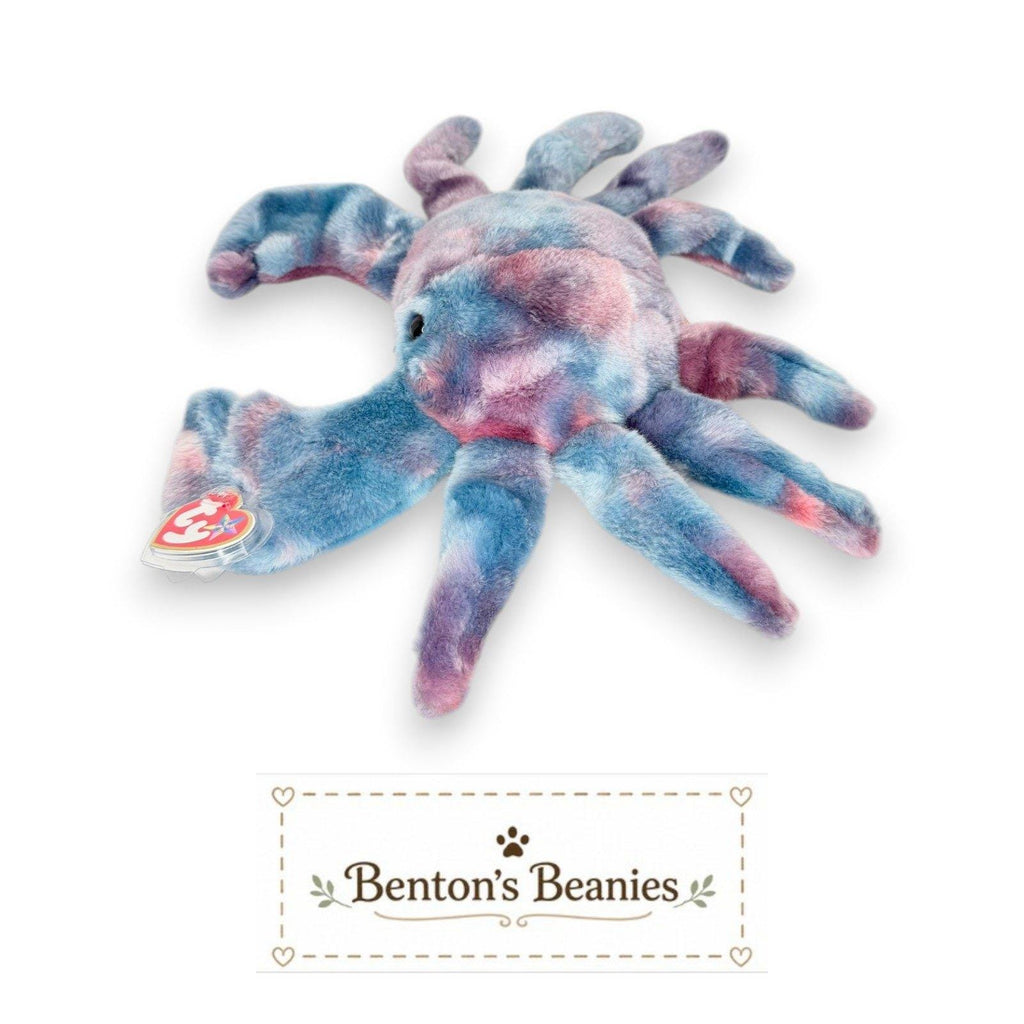 Digger the Crab Ty Beanie Buddy | Tie-Dye Tide Crawler | Mint Heart Tag
