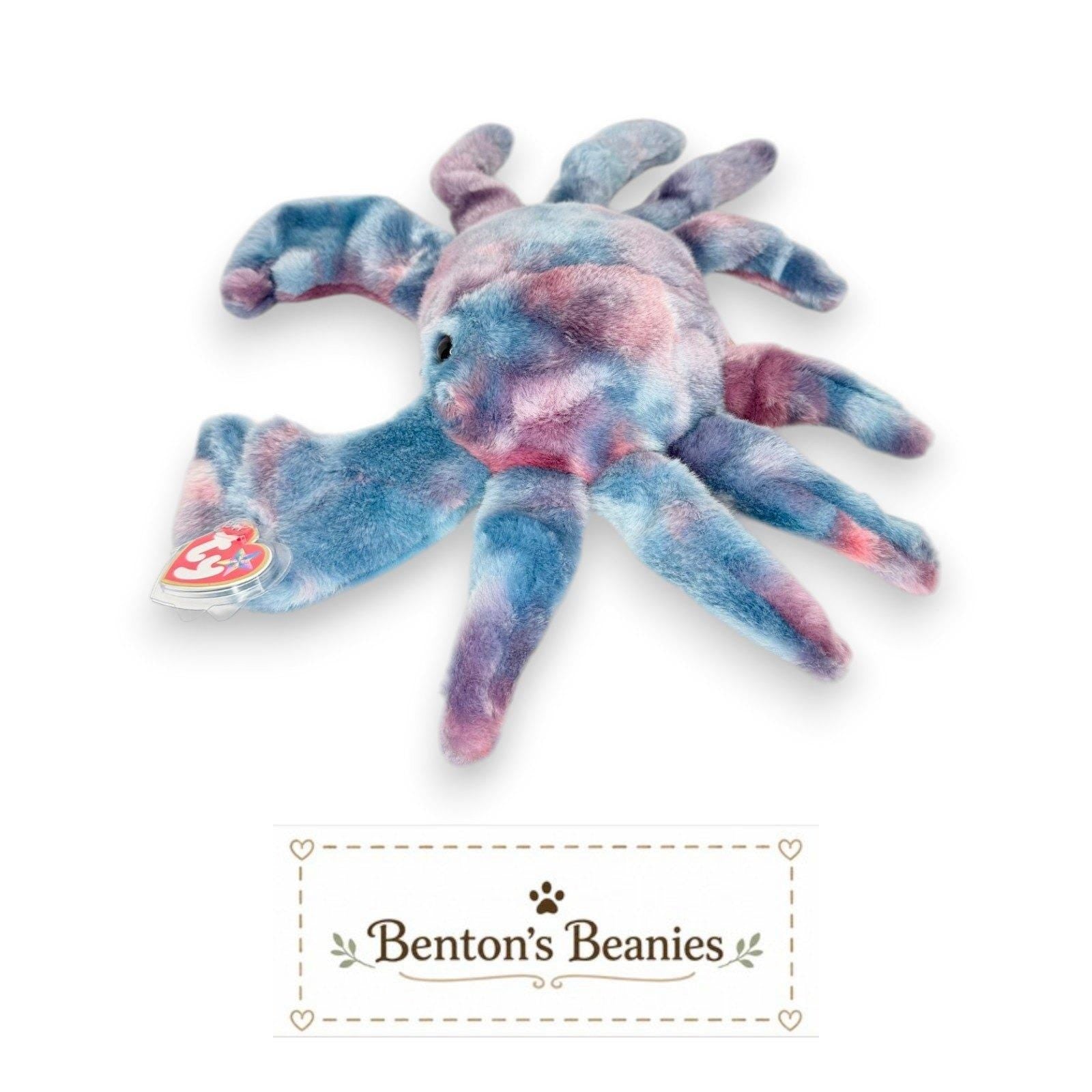 Digger the Crab Ty Beanie Buddy | Tie-Dye Tide Crawler | Mint Heart Tag