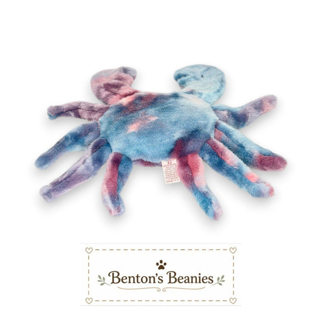 Digger the Crab Ty Beanie Buddy | Tie-Dye Tide Crawler | Mint Heart Tag