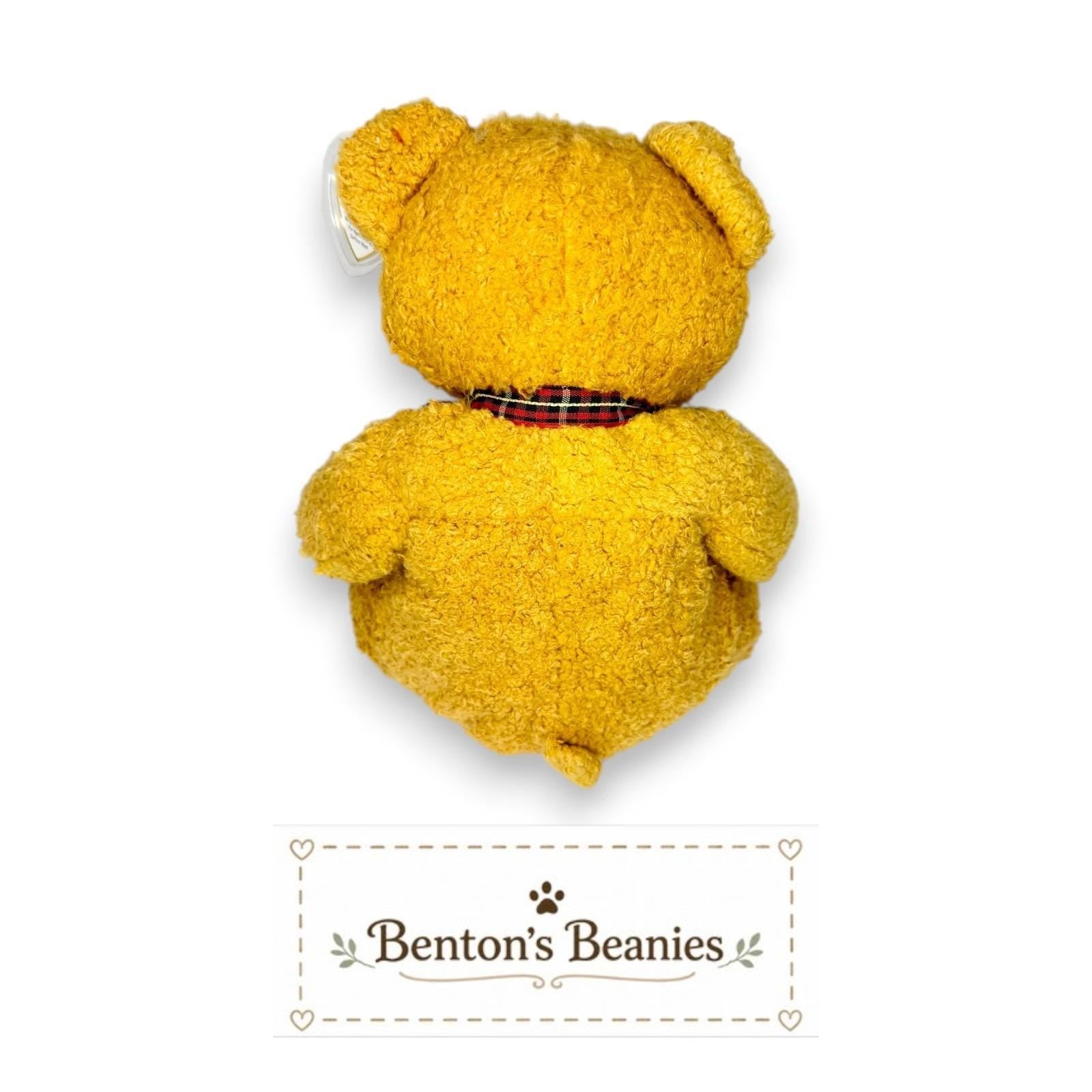 Woody the Bear Ty Beanie Buddy | Golden Teddy Treasure | Mint Heart Tag