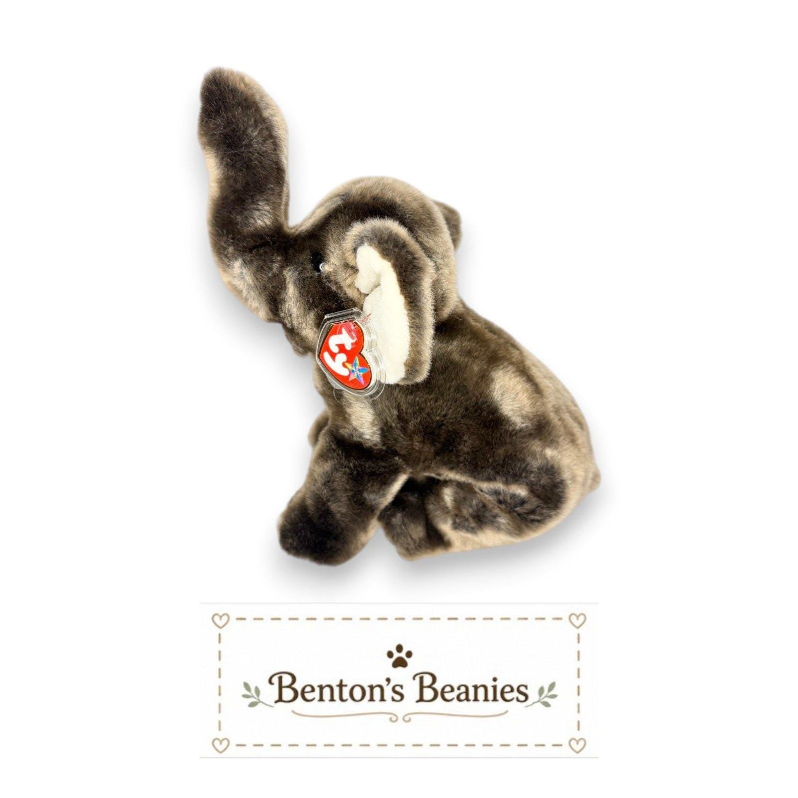 Trumpet the Elephant Ty Beanie Buddy | Gentle Giant | Mint Heart Tag