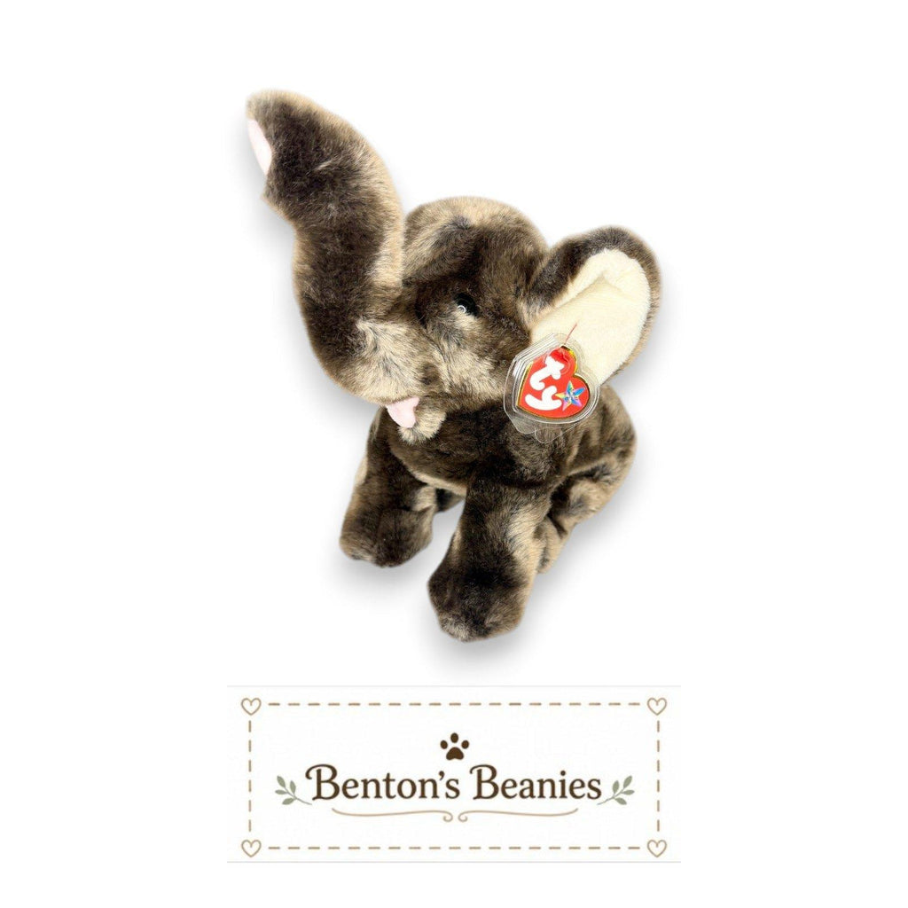 Trumpet the Elephant Ty Beanie Buddy | Gentle Giant | Mint Heart Tag