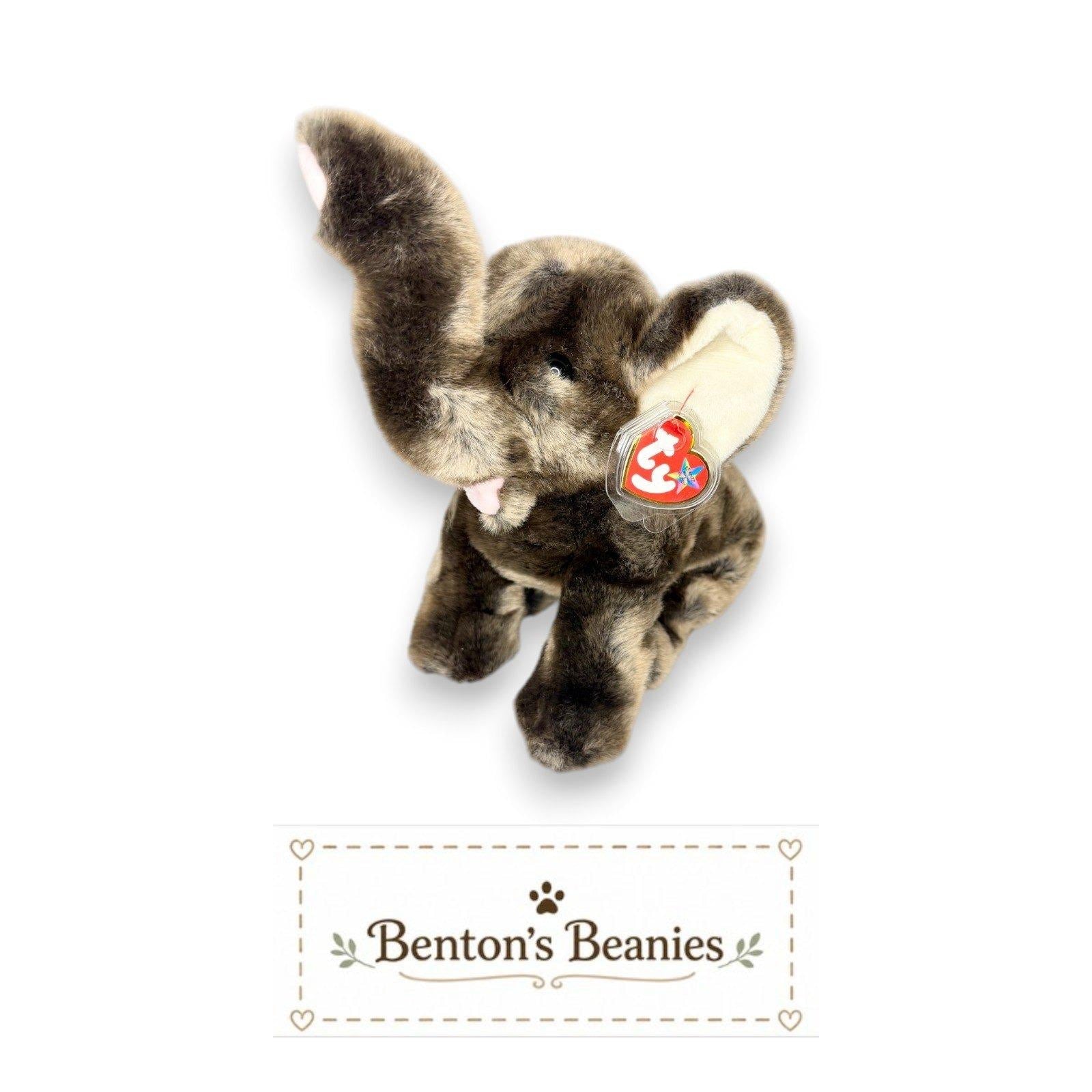 Trumpet the Elephant Ty Beanie Buddy | Gentle Giant | Mint Heart Tag