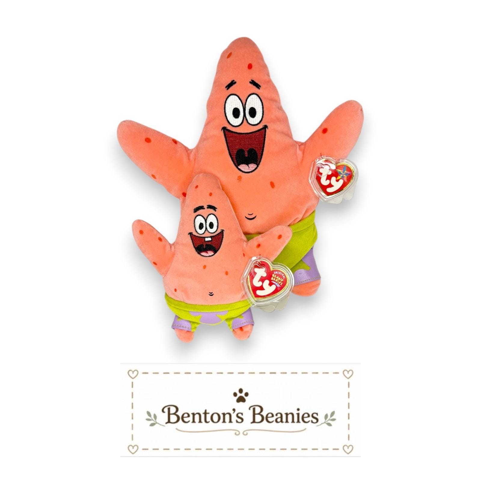Patrick Star Ty Beanie Baby & Buddy | Bikini Bottom Bestie | See Tag Photos