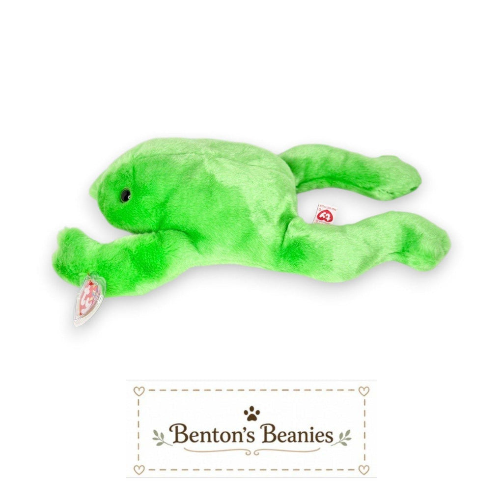 Legs the Frog Ty Beanie Buddy | Lily Pad Leaper | Mint Heart Tag