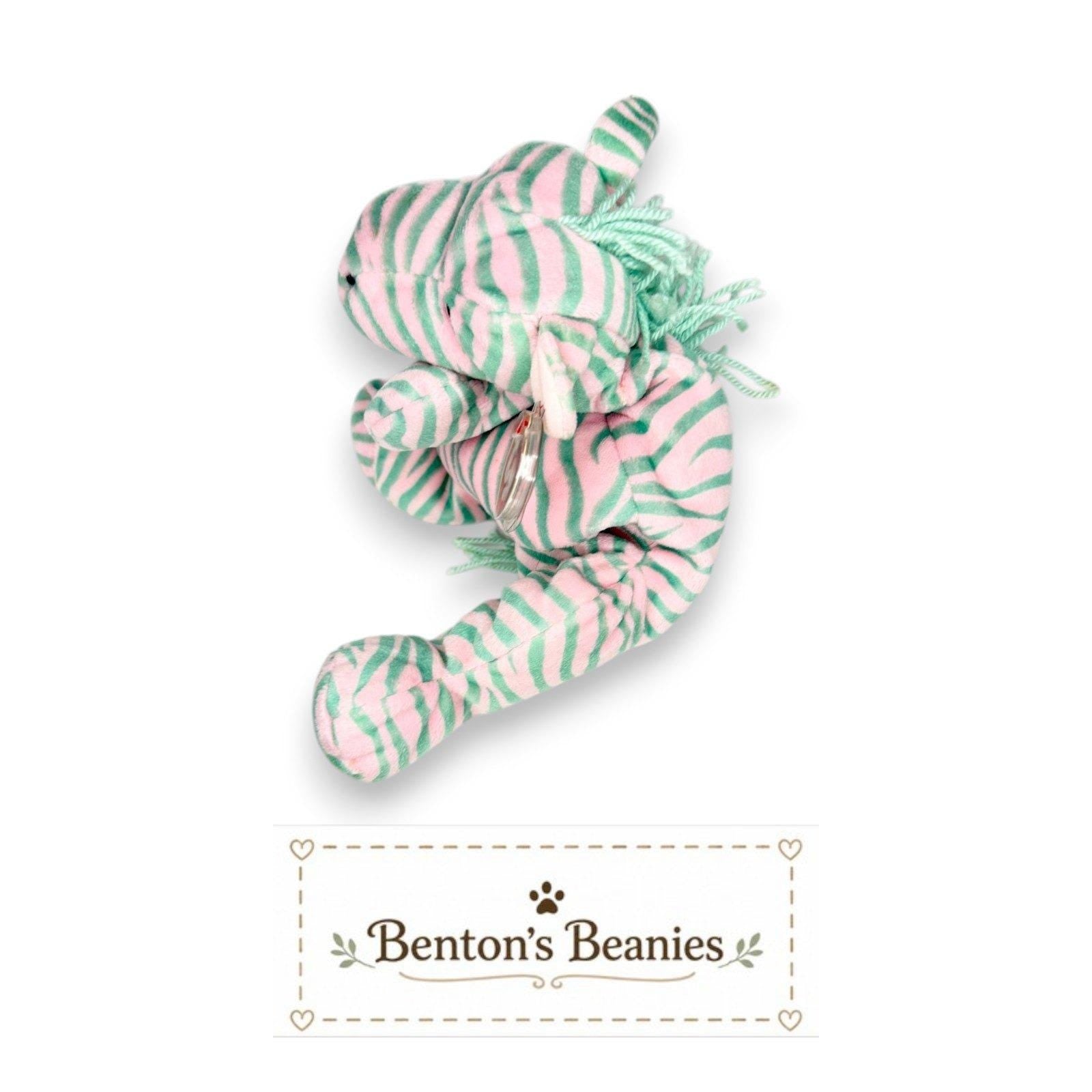 Zulu the Zebra Ty Pillow Pal | Safari Dreamer | Mint Heart Tag