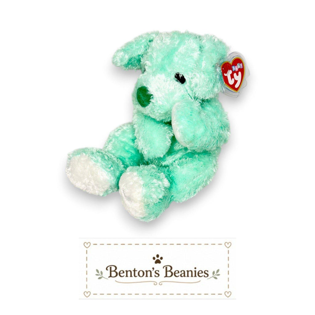 Cuddlepup the Dog Ty Baby W/ Rattle | Tiny First Friend | Mint Heart Tag