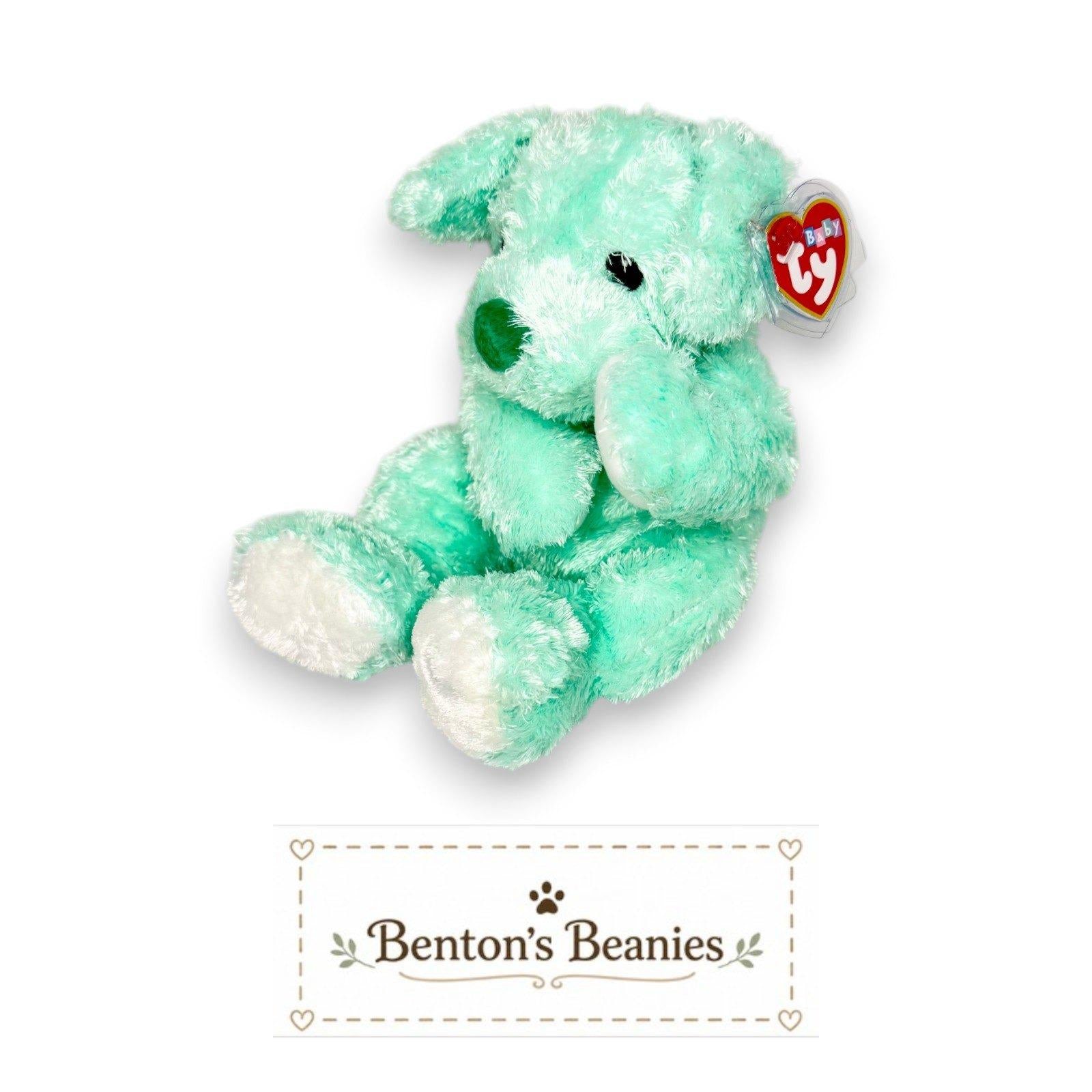 Cuddlepup the Dog Ty Baby W/ Rattle | Tiny First Friend | Mint Heart Tag