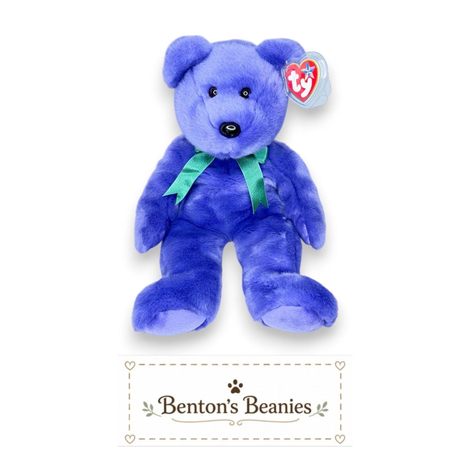 Employee Bear Ty Beanie Buddy | Professional Office Pal | Mint Heart Tag