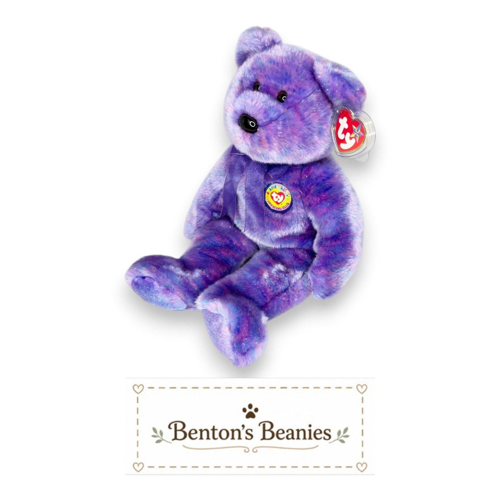 Clubby IV the Bear Ty Beanie Buddy | Twilight Treasure | Mint Heart Tag