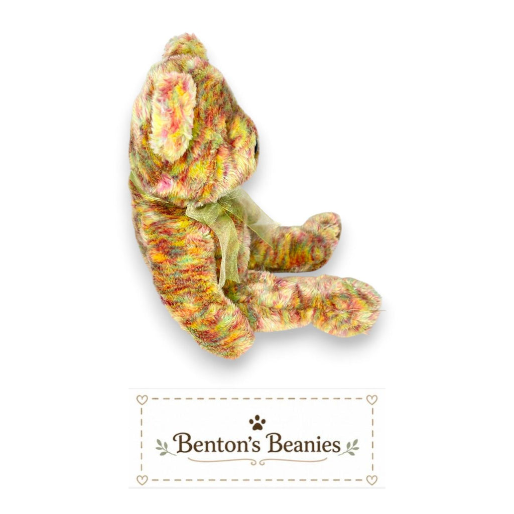 Speckles Bear Ty Beanie Buddy | Rainbow Swirl Sweetheart | Mint Heart Tag