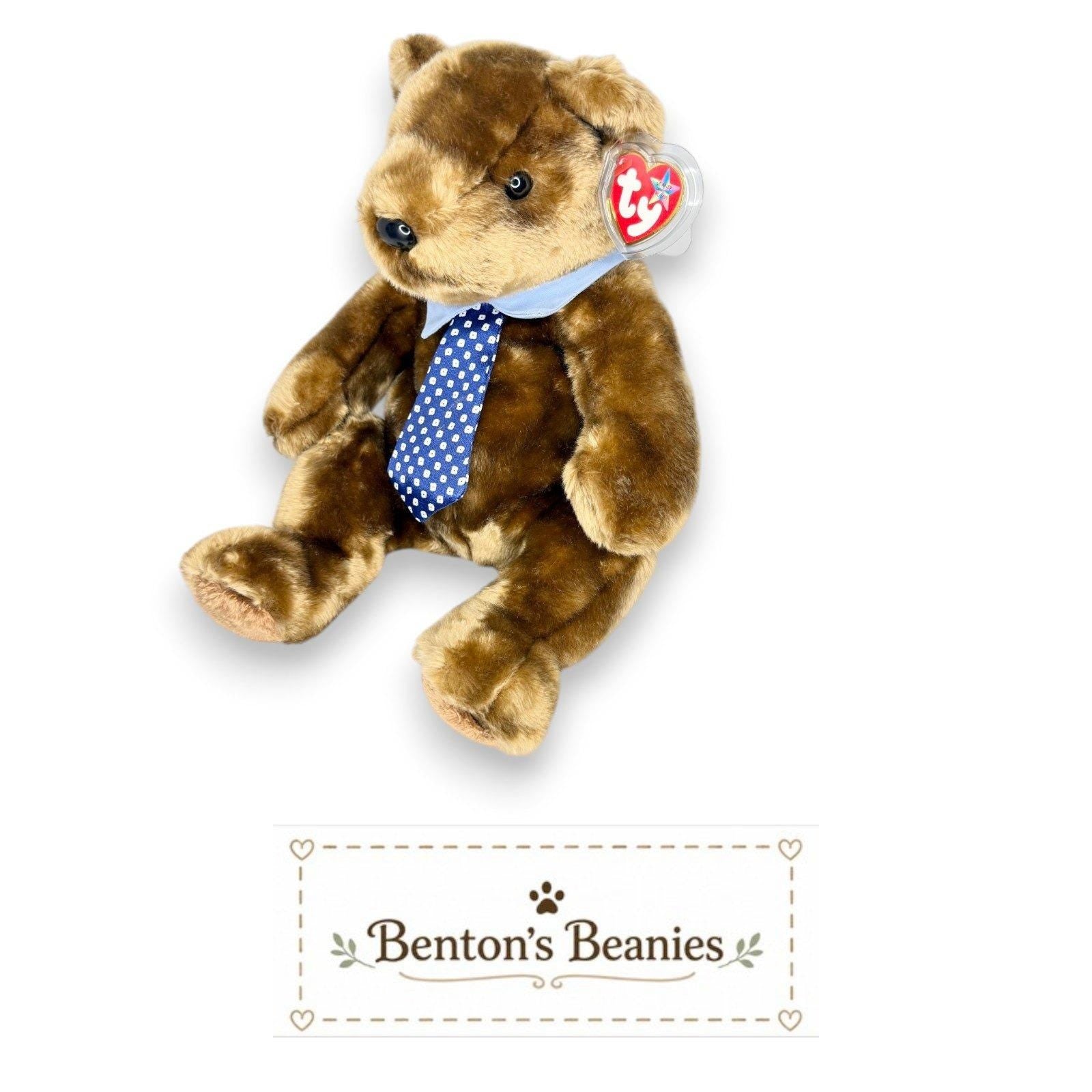 Hero the Bear Ty Beanie Buddy | Father's Day Favorite | Mint Heart Tag