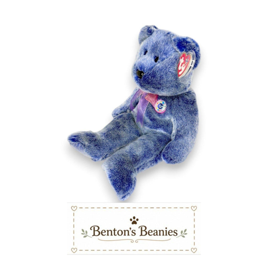 Periwinkle Bear TY Beanie Buddies | Mint Heart & Tush Tags