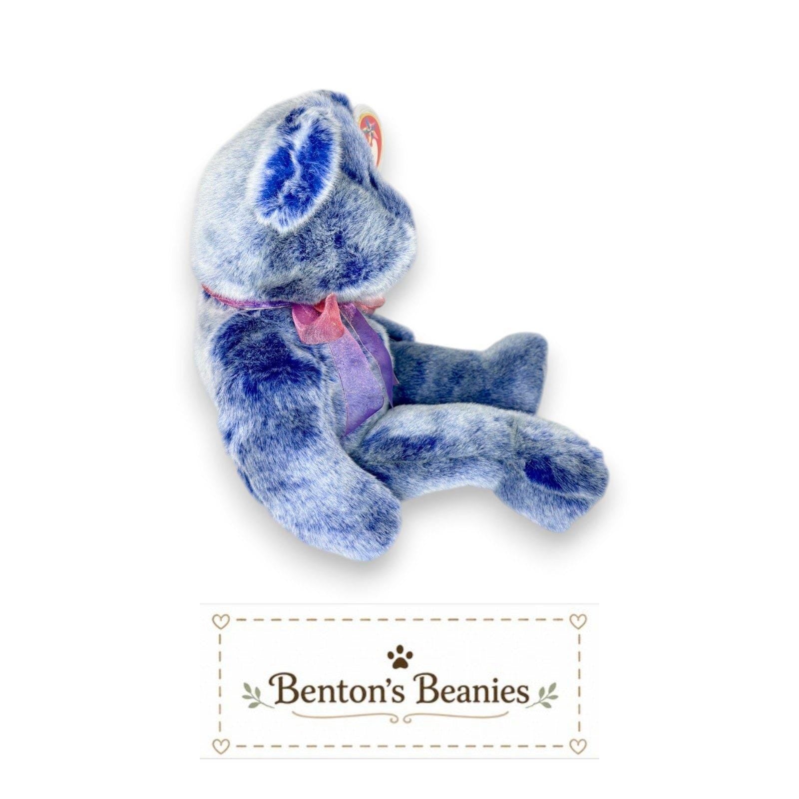 Periwinkle Bear TY Beanie Buddies | Mint Heart & Tush Tags