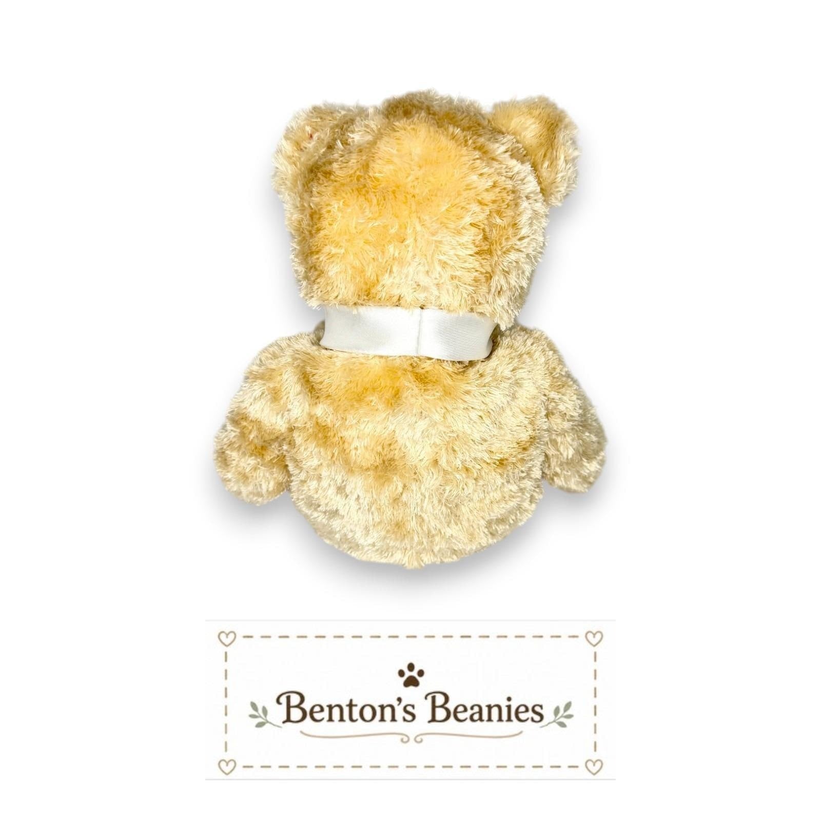 Periwinkle Bear Ty Beanie Buddy | Soft Sky Blue Sweetheart | Mint Heart Tag