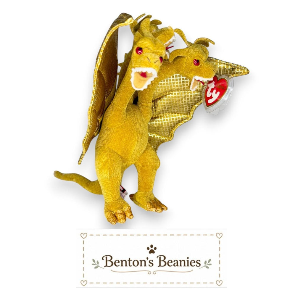 King Ghidorah Ty Classic | Golden Three-Headed Guardian | Mint Heart Tag